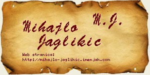 Mihajlo Jaglikić vizit kartica